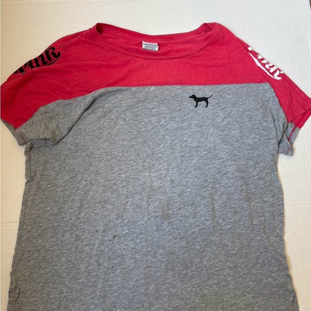 Victoria's Secret pink and grey t-shirt